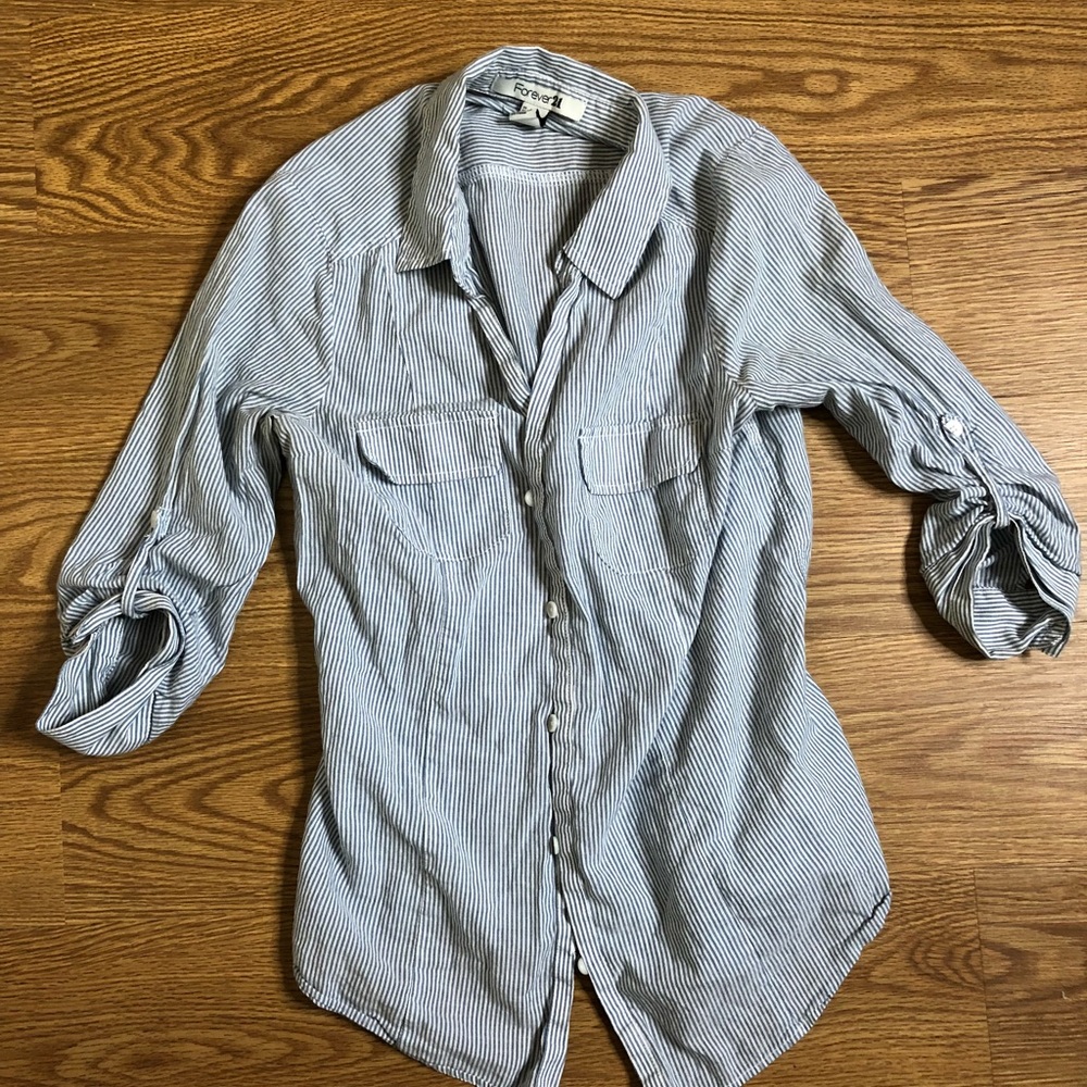 Striped Button Up - Picture 3 of 3